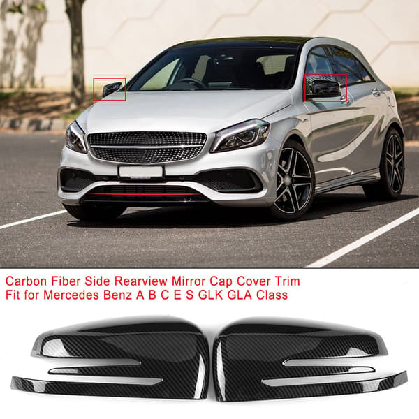 Sidespejl i kulfibercover til Benz A B C E GLA Class W204 W212