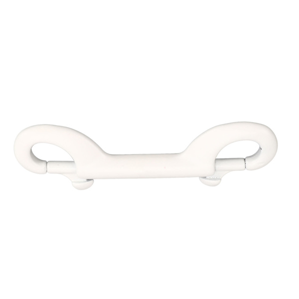90 mm 316 rustfritt stål dykke dobbelthodet krok Hurtigkobling fjærkroker for dykking BCD Hvit