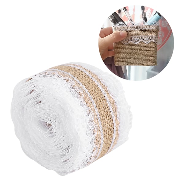Spets linnerulle 5-yard presentask Band Kläder Sydekoration Bälte DIY Handgjorda hantverk(1)