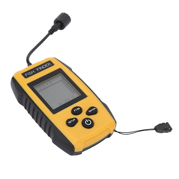 Bærbar Fish Finder Ekkolod Sensor Kajak Kabelforbundet Håndholdt Fish Depth Finder med LCD-skærm til Båd Sø Hav Is