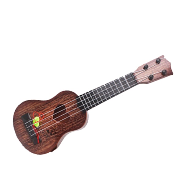 Simulering Ukulele 4 Strings Justerbar Ukulele Barn Musikinstrument Leksak för tidig utbildning 35 cm Brun