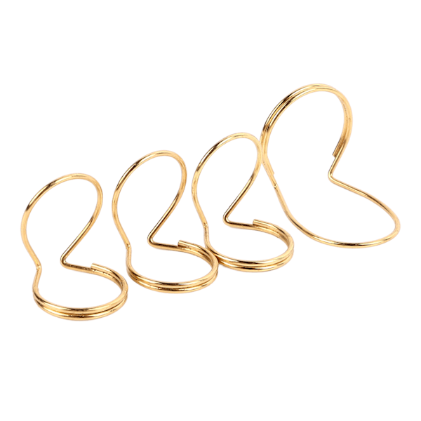 4 st Butterfly Finger Pick Metal Gitarr Tumme Plectrum Instrument Tillbehör för att spela guld