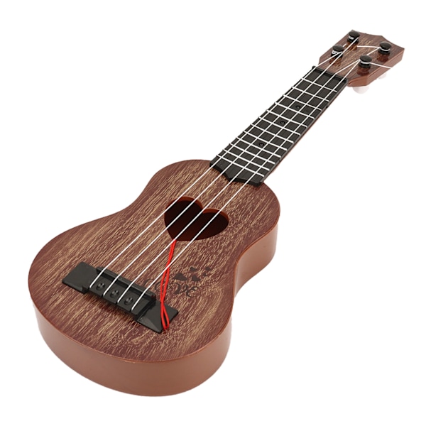 Simulering Ukulele 4 Strings Justerbar Ukulele Barn Musikinstrument Leksak för tidig utbildning 35 cm Brun