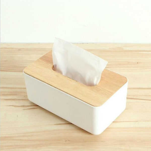 Tissue Box Holdere, Tissue Box Tretrekk for hjemmekontor, bil, spisebord Small