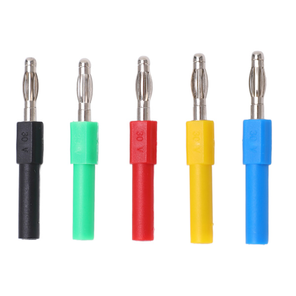 5st/set J.20012 Banankontaktkontakt 4mm hane till 2mm hona banankontaktadapter för multimeter