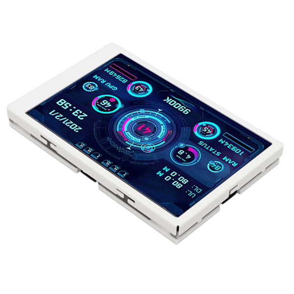 3,5-tums datortempmonitor IPS Full View Display Liten skärm för AIDA64 PC CPU RAM Hårddisk Datamonitor Vit