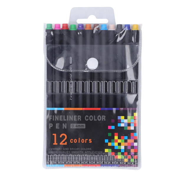 12 st Sublimation Ink Pen Set Flerfärgad 0,4 mm Finspets värmeöverföringspenna med nummer 6 adapter för Explore