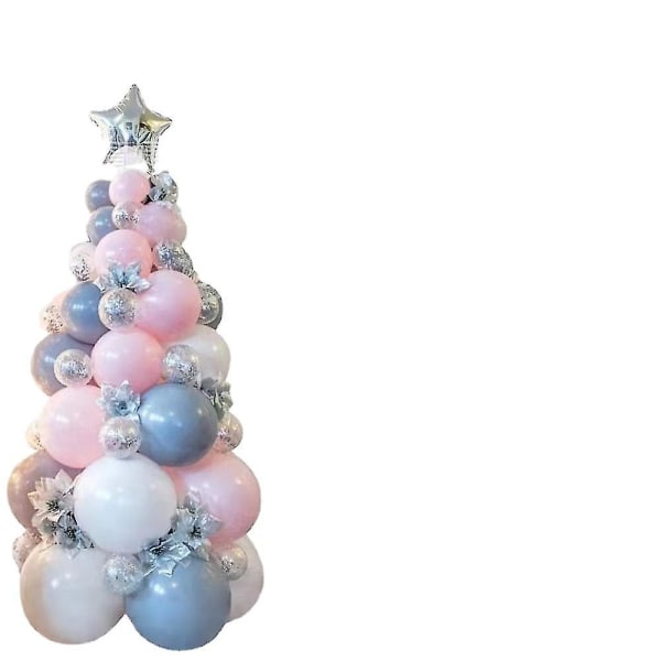 Jul tilägnad julgran Femuddig stjärna dekorasjon Scen layout Ballongset konstruksjon No. 1