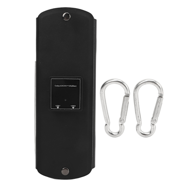 16W Vikbar Solcellsladdare Dubbel USB-utgång Bärbar Vikbar Solpanel Laddare för Bil Mobiltelefon Utomhusresor