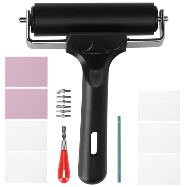 Gummi Carving Kit Stämpel Block Making Set Printmaking Printing Art Craft with Cutter Tools
