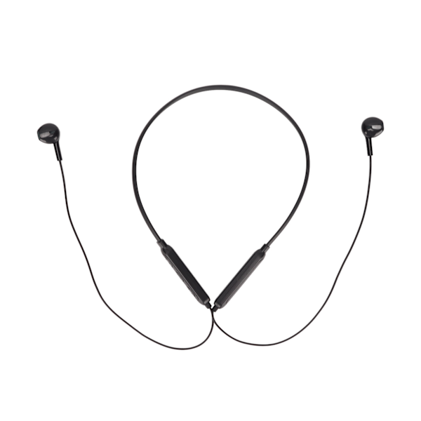 Bluetooth Nackband Headset IPX7 Vattentätt brusreducerande djup bas Flexibel trådlös sporthörlur Svart