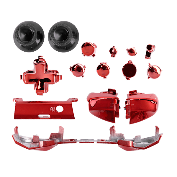 Galvaniseringsknapp Byt ut Vänster Höger ABXY för Xbox One Slim Gamepad Controller Röd