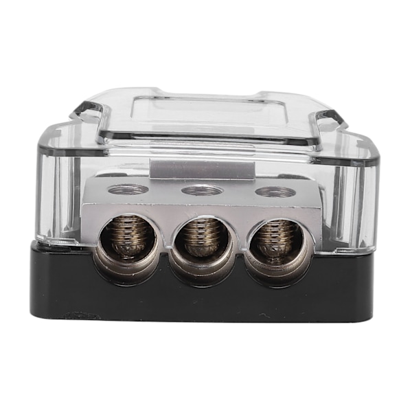 3-vejs strømfordelingsblok Jordfordeler Audio Splitter 0 Gauge ind 4 Gauge ud Universal til bil