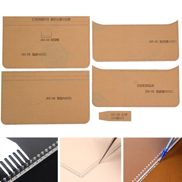 Matkapuhelinkotelo Akryyli Making Mall Set Pitkä lompakko Käsilaukku Stencil Nahka Craft Tool
