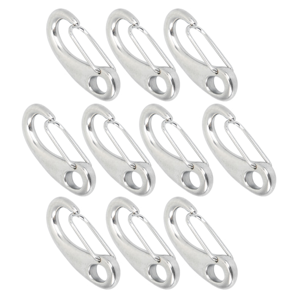 10 stk 30 mm Heavy Duty Snap Rope Krog Rustfrit Stål Fjeder Snap Hook Clip til Flagstænger
