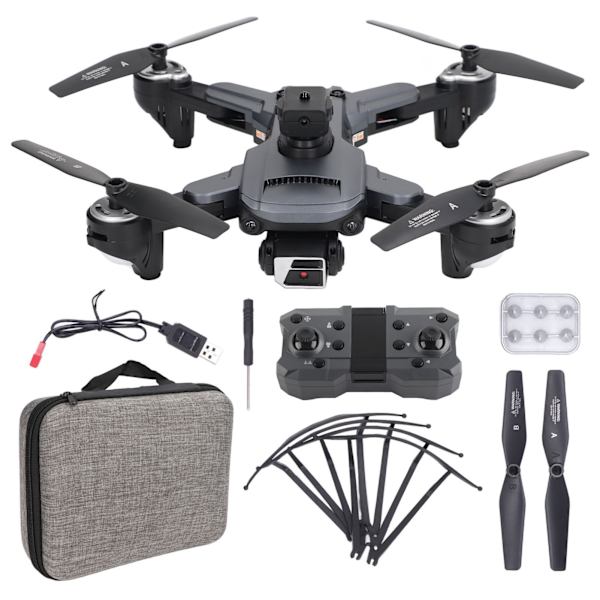 4K drone plast elektroniske komponenter Sølvgrå ESC dobbelt kameraer Foldbar optisk flow positionering UAV til over 14