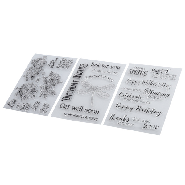 3 stk. Gjennomsiktig Stempel Gummi TPR DIY Journal Album Dekor Håndverk Tilbehør