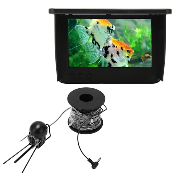 5-tums Fish Finder IPS HD 2000cd Night Vision IP68 vattentät fiskekameramonitor för undervattens 100‑240V 30m / 32,8yd US-kontakt