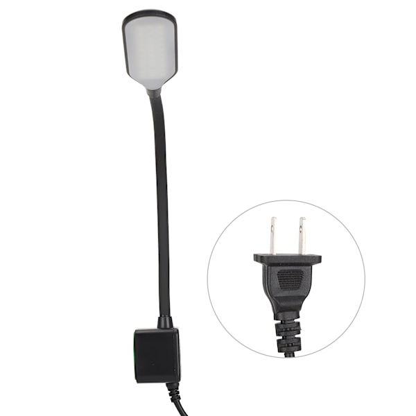Symaskine LED-lampe 30 perler Patch Arbejdsbordlampe Magnetisk base 110V-240V(US-stik Sort)