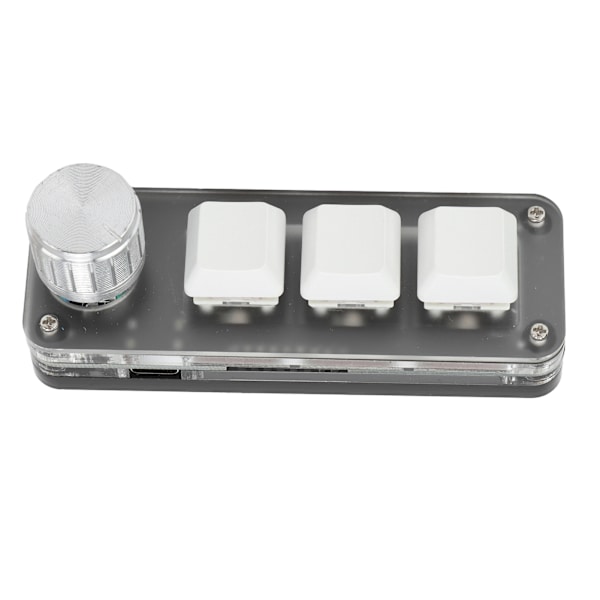 Mini 3-knapps tastatur Mekanisk hvitt spilltastatur Programmerbar enhånds for kontorspill Musikk Industriell kontroll