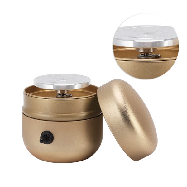 Mini Keramikkhjul Maskin Trinnløs Hastighetsregulering Bærbar Gull Keramikkformingsmaskin for DIY Keramisk Arbeid 100‑240V EU Plugg