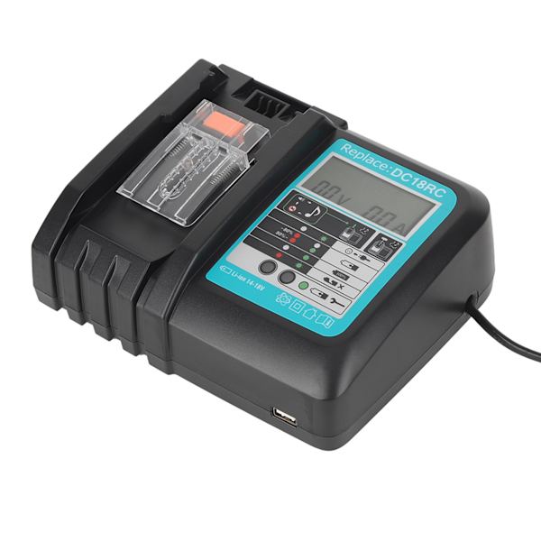 DC18RC Li-Ion batterilader med skærm til Makita 14,4-18V BL1815 BL1415 BL1460 (AU-stik 100-240V)