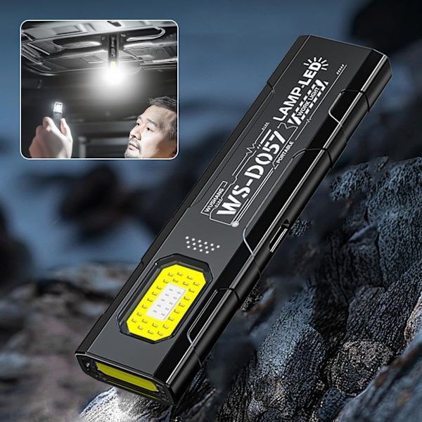2-Pack USB-C Rechargeable Flashlight – 550 Lumen LED, 5 Light Modes, 400 mAh, Portable EDC Flashlight
