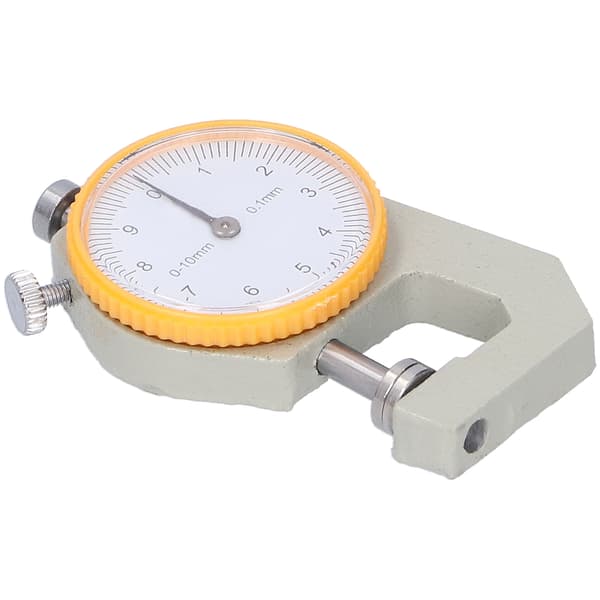 Tykkelsesmåler Tester Dial Flat Head Vegetabilsk Garvet Lær DIY Måleverktøy 0-10mm
