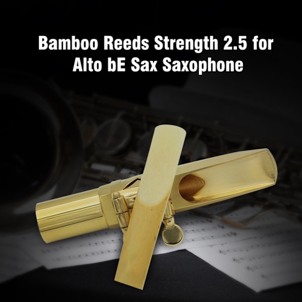 LADE 10 stk Bambus Reed Styrke 2.5 til Alt bE Sax Saxofon udskiftningstilbehør