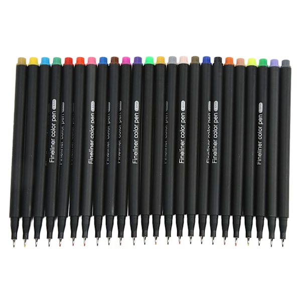 24 Fineliner färgpennor set 0,4 mm tunn spets 24 färger Akvarelldesign Micro Line Pens Precise Control Marker Pennor