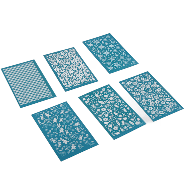 6 stk. Polymerleire Silkescreentrykk Stensiler Leiretrykk Maler Holdbar DIY Leire Silkescreentrykk Sett