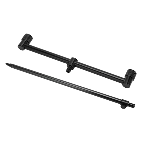 Fiskestavsbeslag i Aluminiumlegeret Fleksibelt 2-delt Bærbar Fiskestavs Jordholder Fiskeredskab (25 cm Stang 60 cm Beslag)