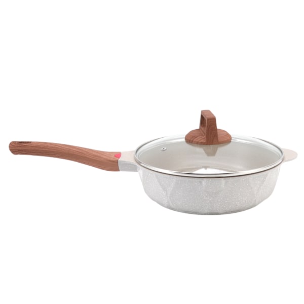 Stegepande Mod Håndtag Til Stegning Af Kød, Æg, Omelet Stegepande Til Alle Komfur, Inklusive Induktion, Hvid 24cm / 9.4in
