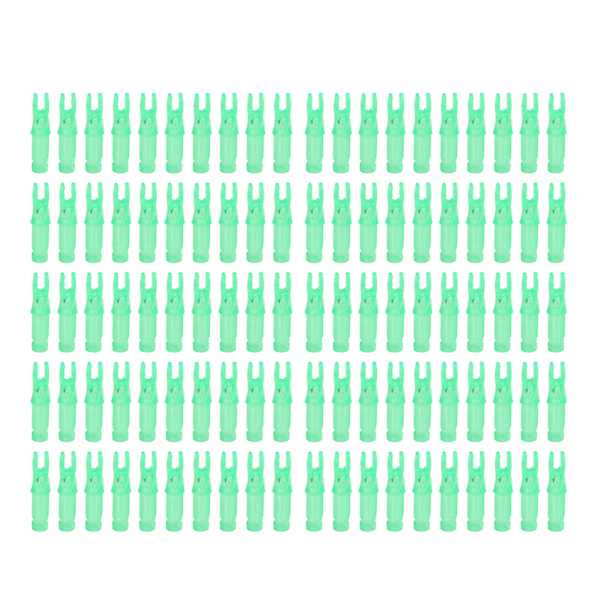 100 stk Pilspisser for Bueskyting Holdbare Plastinnsatser Pilspisser Lett Vektpilspisser Erstatning for Bueskyting Bue Grønn