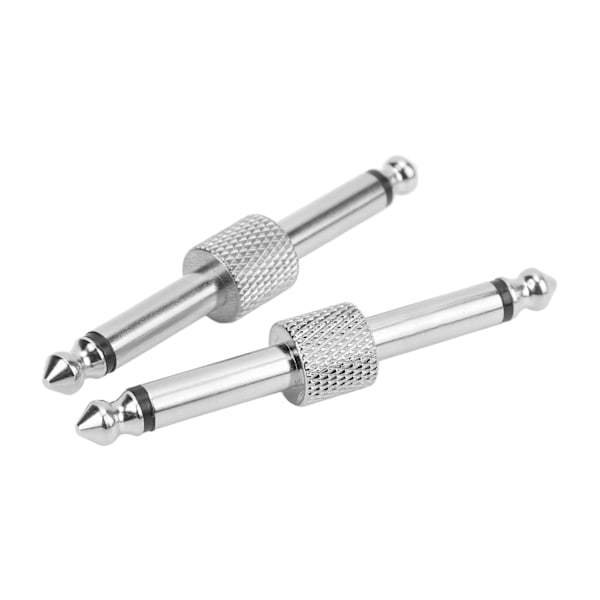 2ST 6,35 mm effektadapterkontakt Brusreducering Gitarrpedal Coulper KonverteringspluggSilver