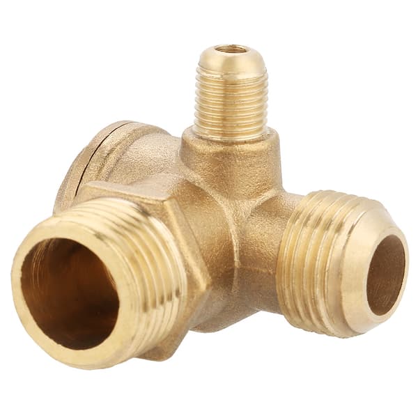 【NX】Utvendig gjenge 90 grader Messing Luftkompressor Tilbakeslagsventil Reservedeler 20*19*10mm