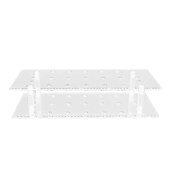 Cake Pop Holder Akryl 21 Hull Gjenbrukbar Transparent 2-lags Cake Pop Stativ Display Holder for Bryllup Baby Shower Bursdag