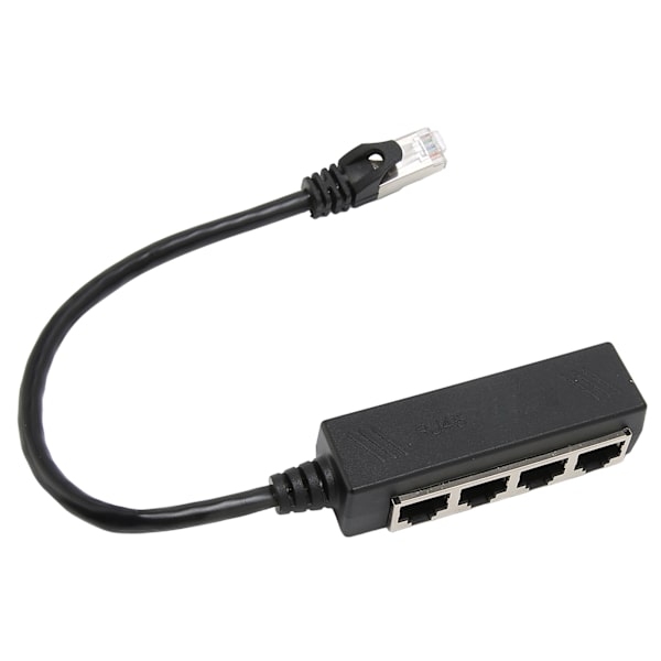 RJ45 Ethernet Splitter Kabel Enpunkts Fire Ethernet Kabel Splitter ABS PCB RJ45 Splitter Adapter for Bærbar Datamaskin