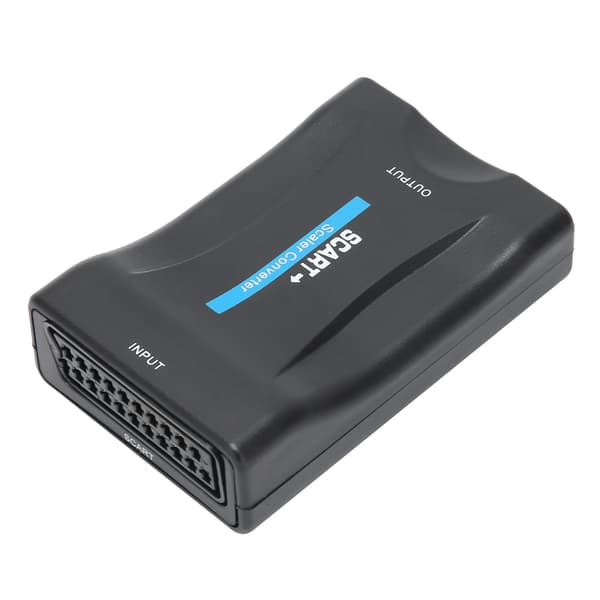SCART til HighDefinition Multimedia Interface Konverter 1080p 20p Output til Audio Video (Sort)