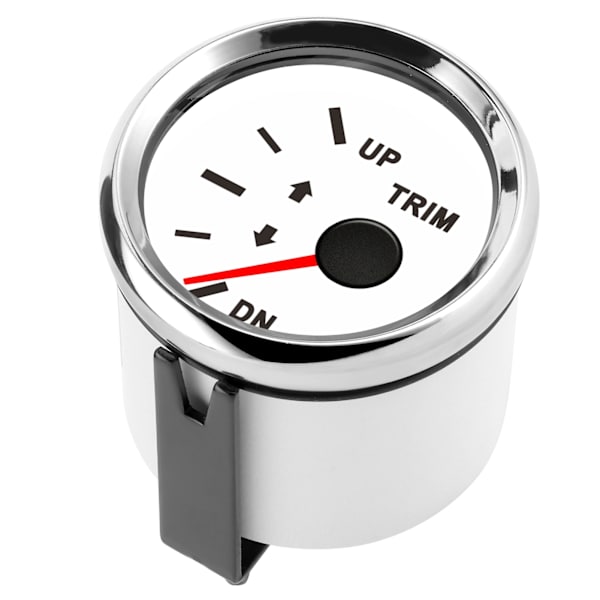 Båttrim Balansmätare IP67 Vattentät med röd bakgrundsbelysning 52 mm Ship Yacht MarineWhite Dial Silver Cover