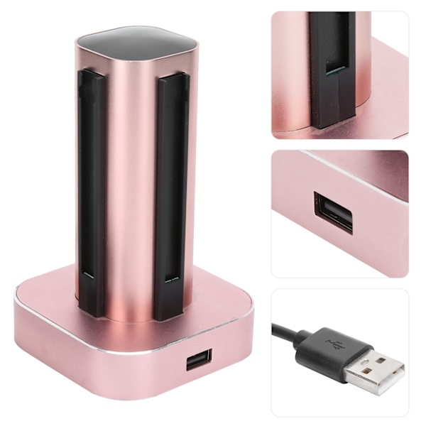4-i-1 Laddningsstation för Nintendo Switch, Aluminiumlegering, Roséguld