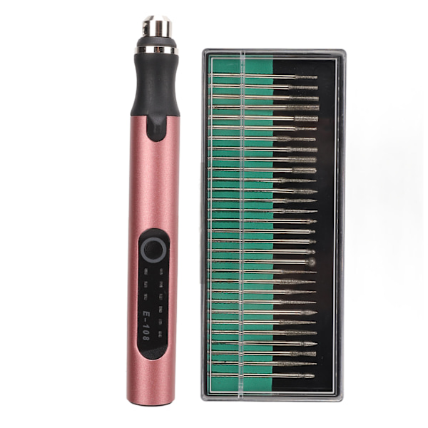 Elektrisk gravyrpenna USB-laddning Trådlös gör-det-själv-indikatorlampor Automatiskt strömavbrottsskydd Minislippenna Rose Gold