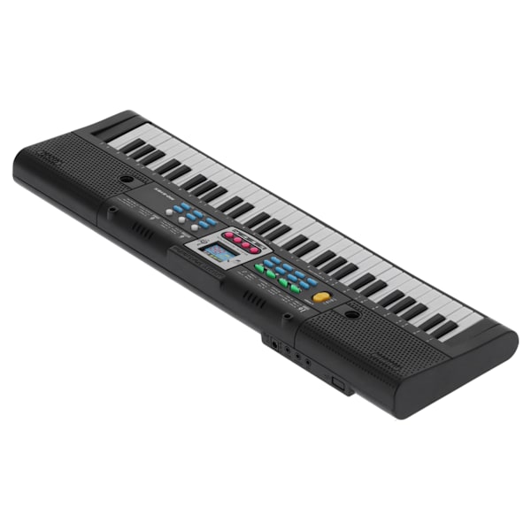 61-tangenters Mini Elektrisk Piano Sort multifunktionelt studiolegetøj med mikrofon til begyndere