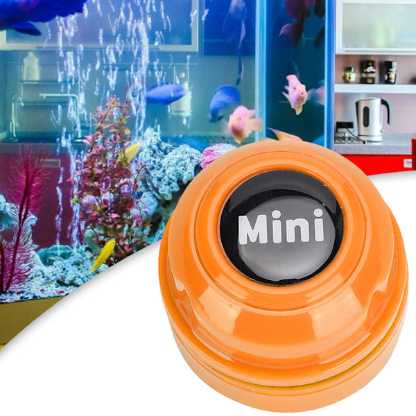 Mini akvarium, stark magnetisk rengöringsborste, akvarium, glas, alger, avlägsnande, rengöringsmedel, skrubberorange