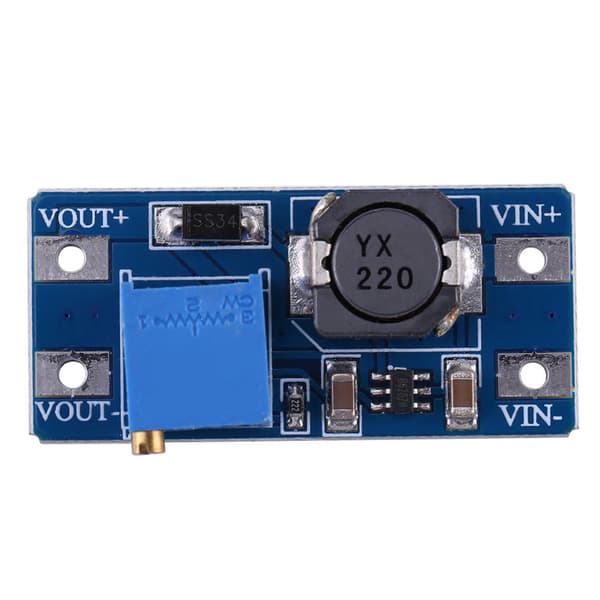 DCDC Spændingstrin Op Justerbar Boost Converter Strømforsyningsmodul 2A