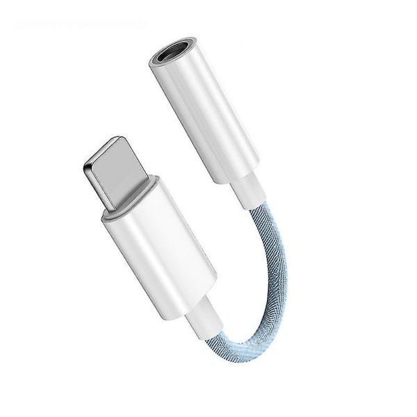 Erstatning for Apple Audio Adapter 3,5 mm hodetelefonadapter kompatibel med Ios13-versjonen plug and play blue