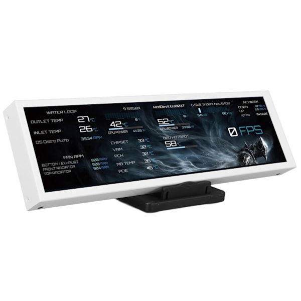 8,8-tommer computer temperaturmonitor 1920x480 60Hz til AIDA64 CPU GPU SSD Data Temperaturmonitor til Raspberry Pi til Windows Hvid