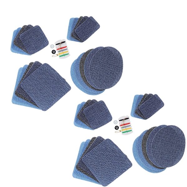 Denim skuren bit stryka på jeans Reparation Patch Armbåge Knä Kläder Patch Sytillbehör
