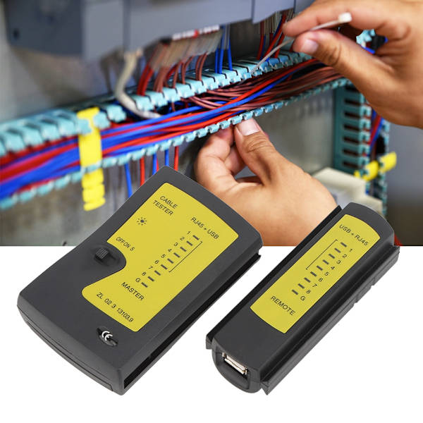 YG468U Professionel RJ45+USB-kabeltester Hurtig præcis testning Netværkstelefonledningstestværktøj