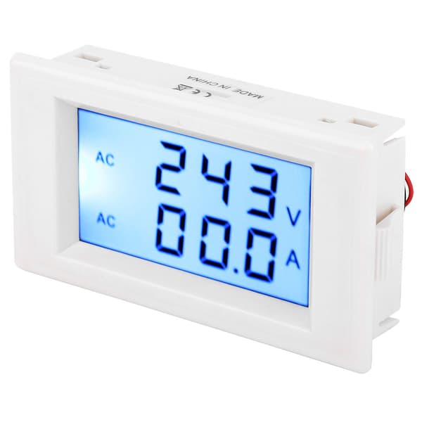 【NX】D69-2042 Dubbel Display Voltmeter Amperemeter AC80-300V 0-50A 0-100A med Strömtransformator Vit